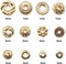120pcs Spacer Beads Gold Plated Long-Lasting Heishi and Rondelle Bead for Jewelry Bracelet Necklace Making